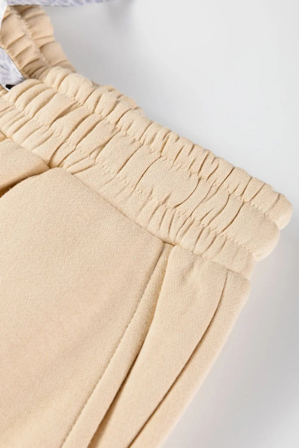 Oatmeal Fleece Lined Leopard Drawstring Elastic Waist Solid Pants Dear-Lover Dropshipping