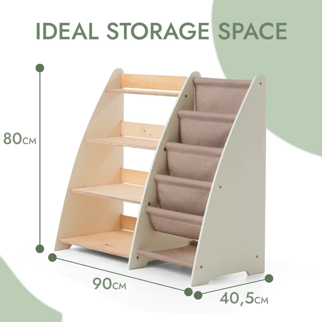 2in1 Montessori Shelf for Books and Toys Goodevas
