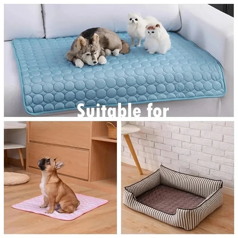 Dog Cooling Mat Summer Pet Cold Bed Extra Large For Small Big Dogs Pet Accessories Cat Durable Blanket Sofa Cat Ice Pad Blanket SURLYPETS Store