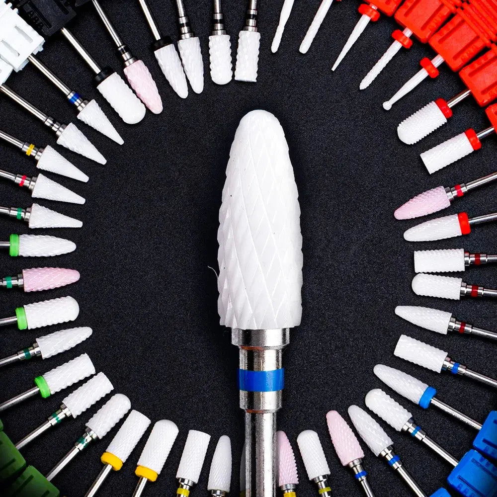 1pcs Ceramic Milling Cutter Nail Drill Bits Electric Manicure Drills Pedicure Mill Bits Machine Files Nail Art accessories Tool FUMOSIK .Nail Art Store