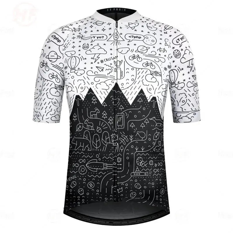 Summer High Quality 2025 New Team Men Cycling Jersey Clothing Black Short Sleeve Breathable Quick Dry Cycle Jersey Clothes Spain raphaing Store