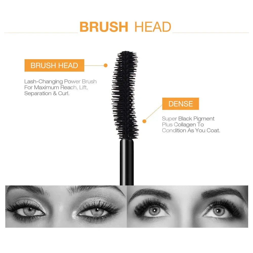 O.TWO.O 3D Fiber Lashes Thick Lengthening Mascara Long Black Lash Eyelash Extension Eye Lashes Brush Makeup Pro Eye-Cosmetics O.TWO.O Official Store