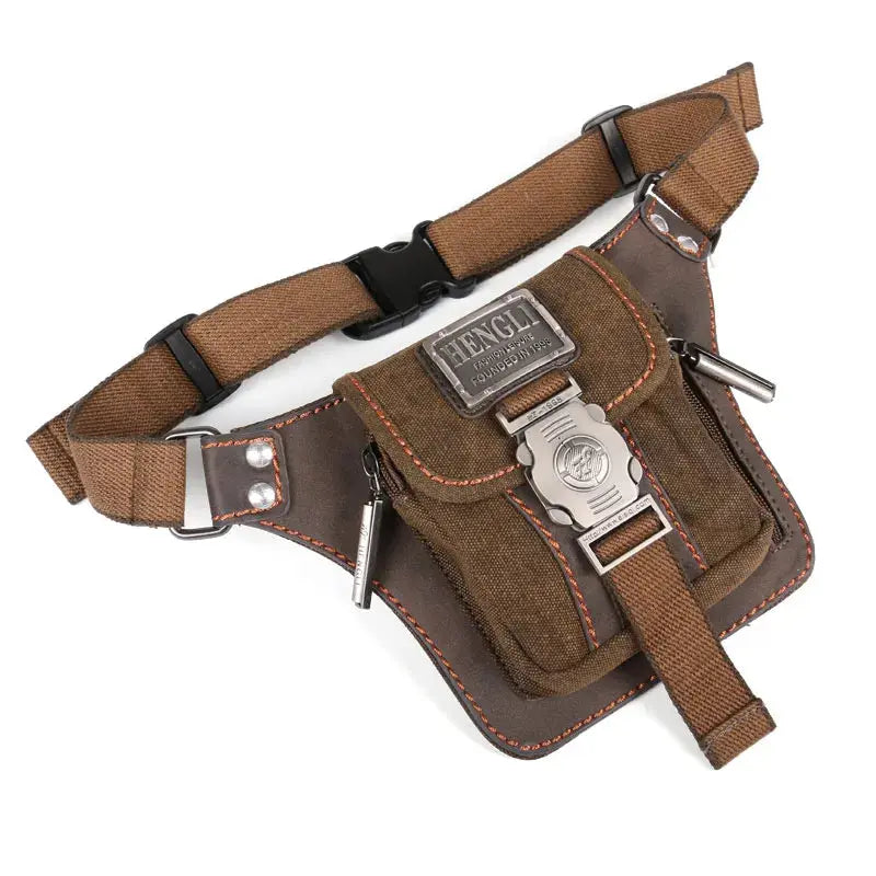 Belt bag Mini Retro Fashion Portable Waist Bag Purse Wearable Vintage Canvas Leisure Tourism Waist Packs Tactical fanny pack Ruil Official Store