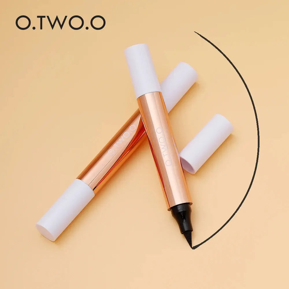 O.TWO.O Eyeliner Stamp Black Liquid Eyeliner Pen Waterproof Fast Dry Double-ended Eye Liner Pencil Make-up for Women Cosmetics O.TWO.O Official Store