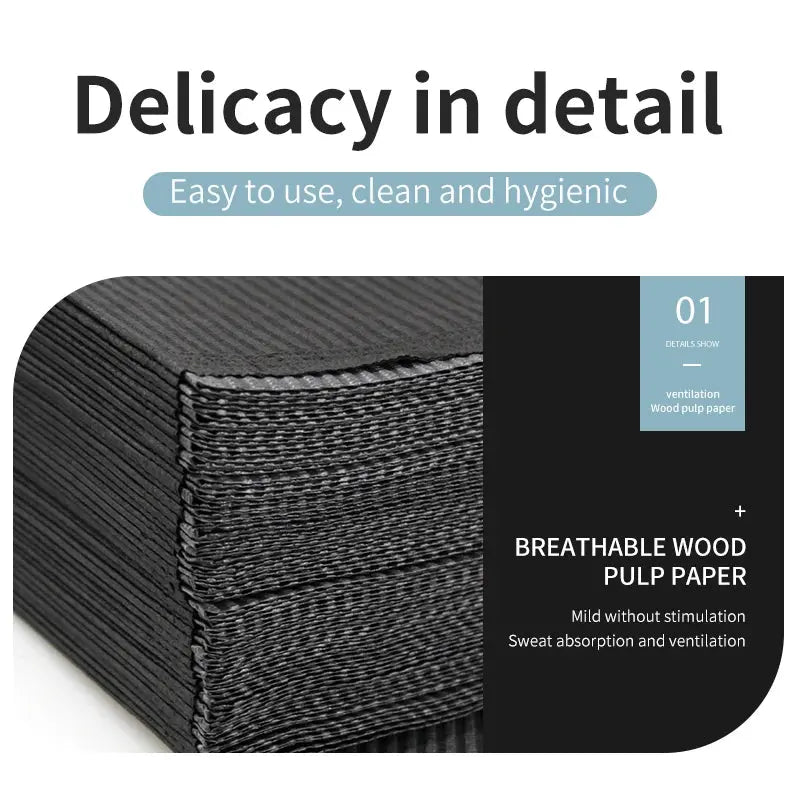 Black Disposable Tattoo Tablecloth Absorbent Tattoo Cloth Towel Cleaning Pad Medical Paper Beauty Tattoo Accessories JOANSPRING Tattoo Supply Store