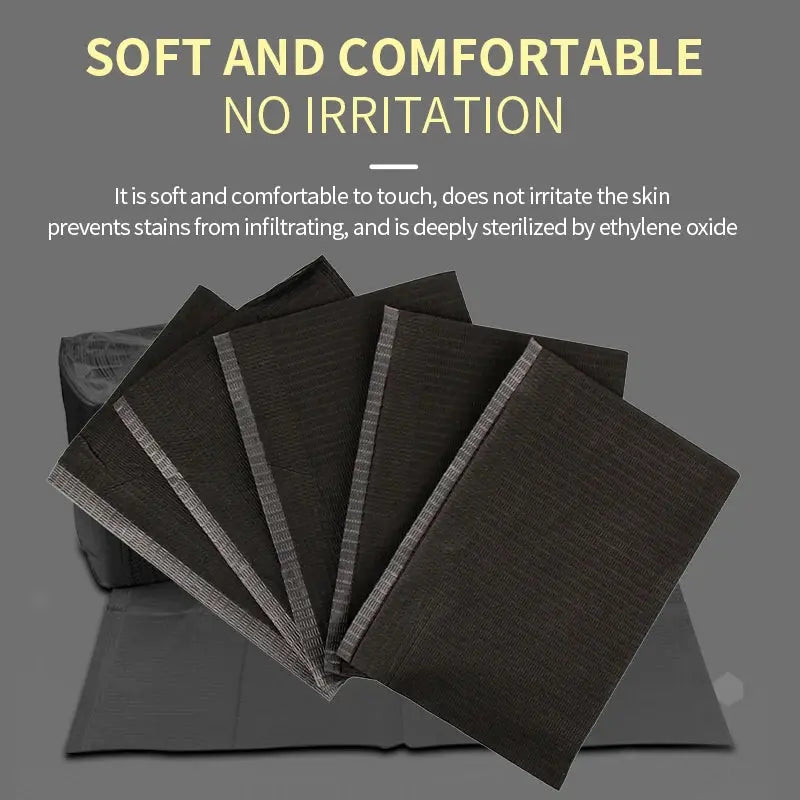 Black Disposable Tattoo Tablecloth Absorbent Tattoo Cloth Towel Cleaning Pad Medical Paper Beauty Tattoo Accessories JOANSPRING Tattoo Supply Store