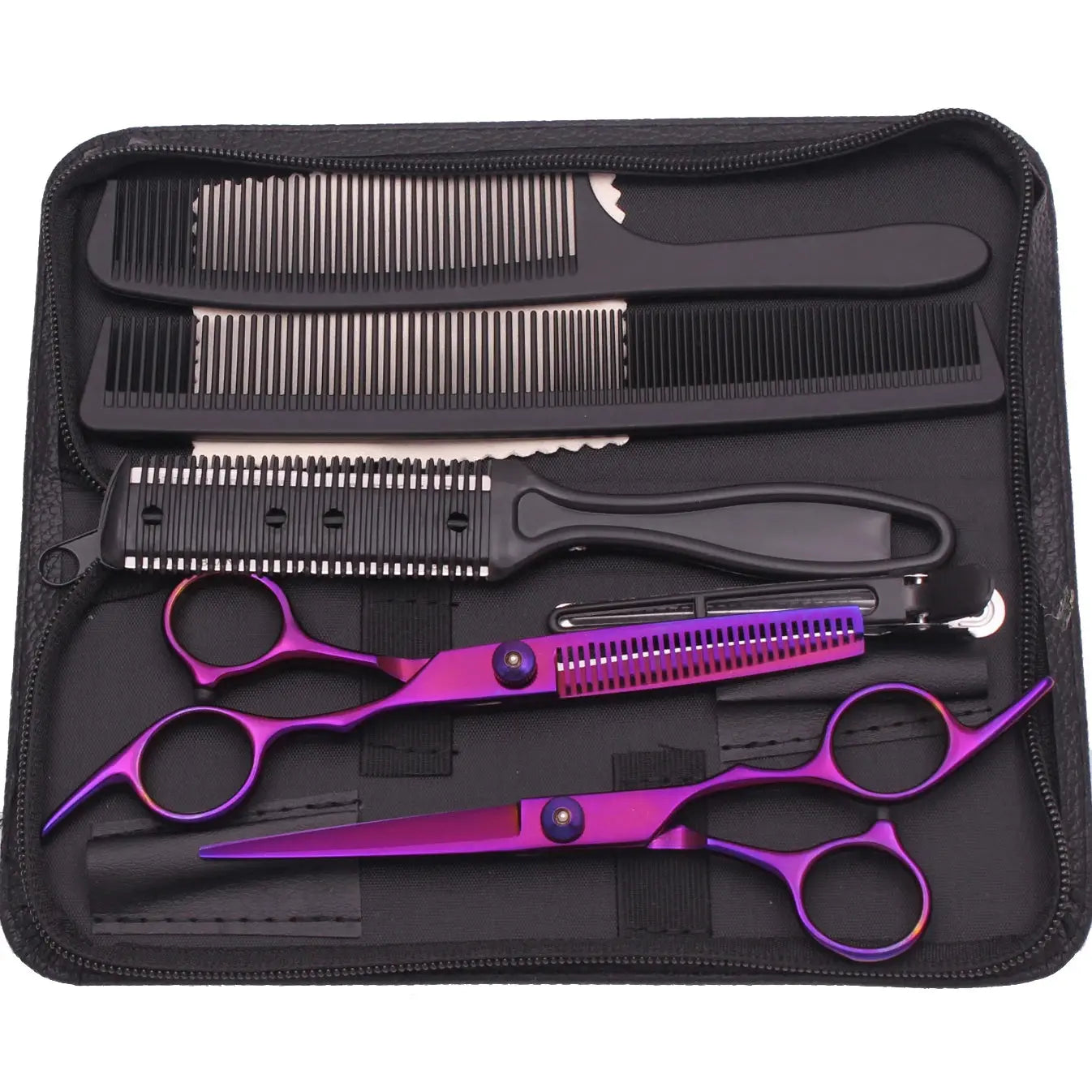 6.0'' Hair Scissors Professional Cutting Shears Thinning Hairdressing Haircut Comb Razors Sets Salon Barber & Home Dropshipping Professional Hair Scissors Store