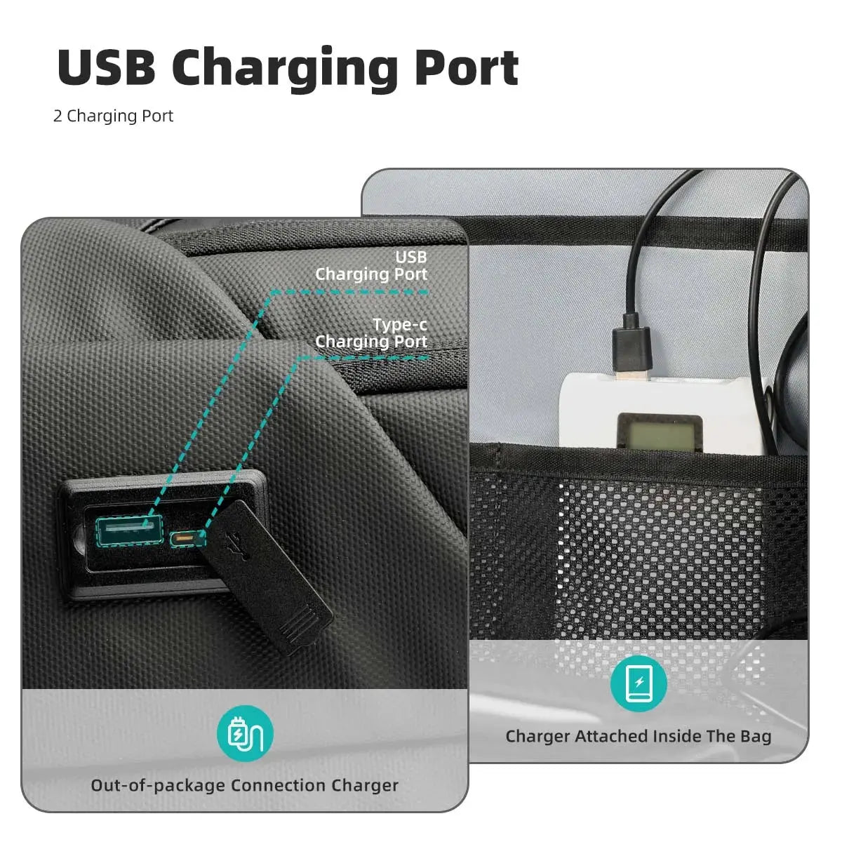 Heroic Knight Multifunctional Men's Backpack 15.6" Laptop Backpack Waterproof Large Capacity Work Travel Backpack with USB Port Heroic knight Official Store