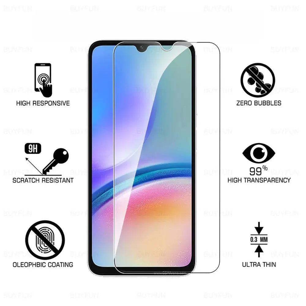 1-4Pcs Full Cover Tempered Glass For Samsung Galaxy A05s A05 A15 4G A25 A35 A55 5G A06 A16 A26 A36 A56 HD Cover Screen Protector Factory Whosale Store