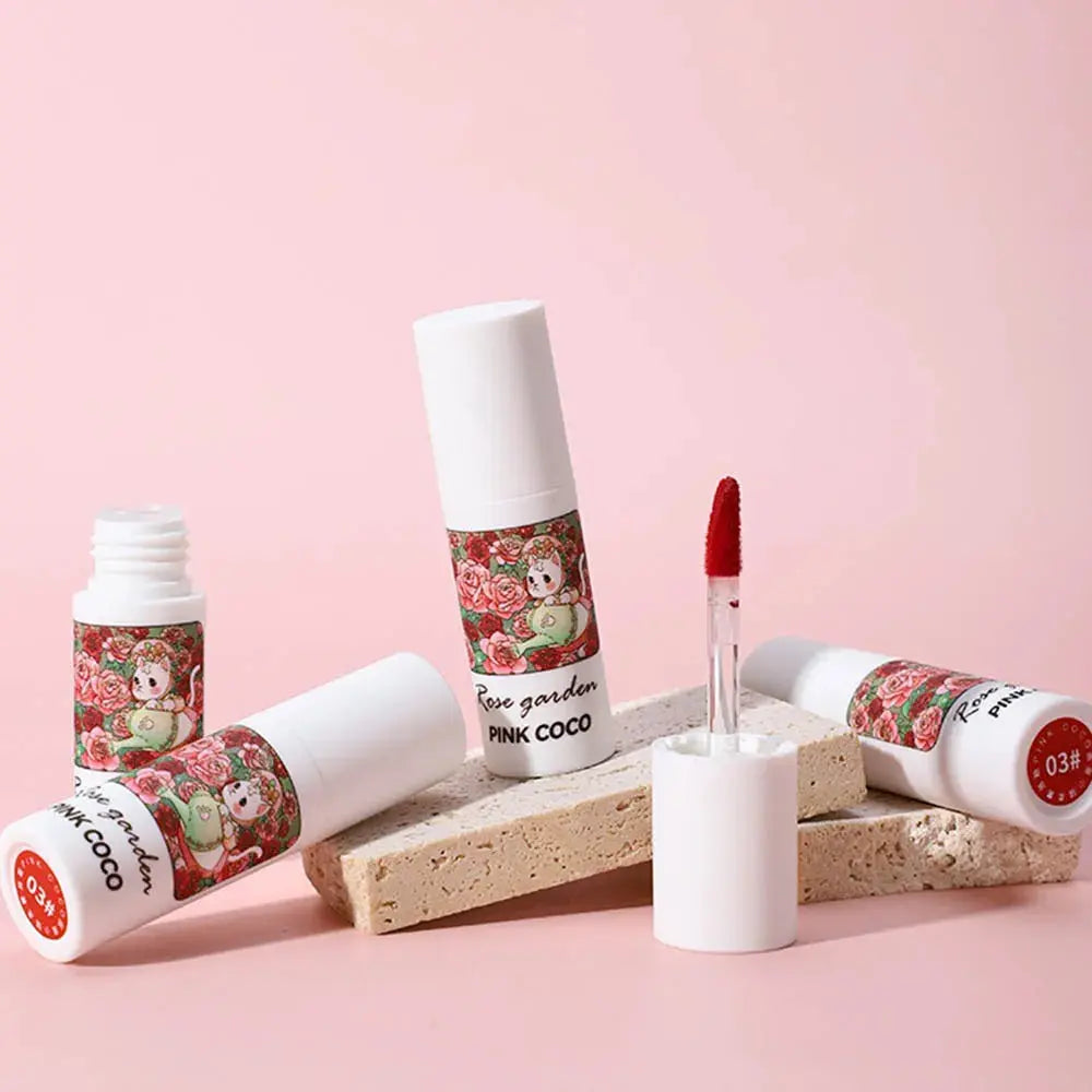 Rose Garden Matte Muse Lip Mud Liquid Lipstick Waterproof Nude Lip Gloss Long Lasting Non-stick Cup Sexy Women Lipgloss Cosmetic MEIGR Cosmetic Store