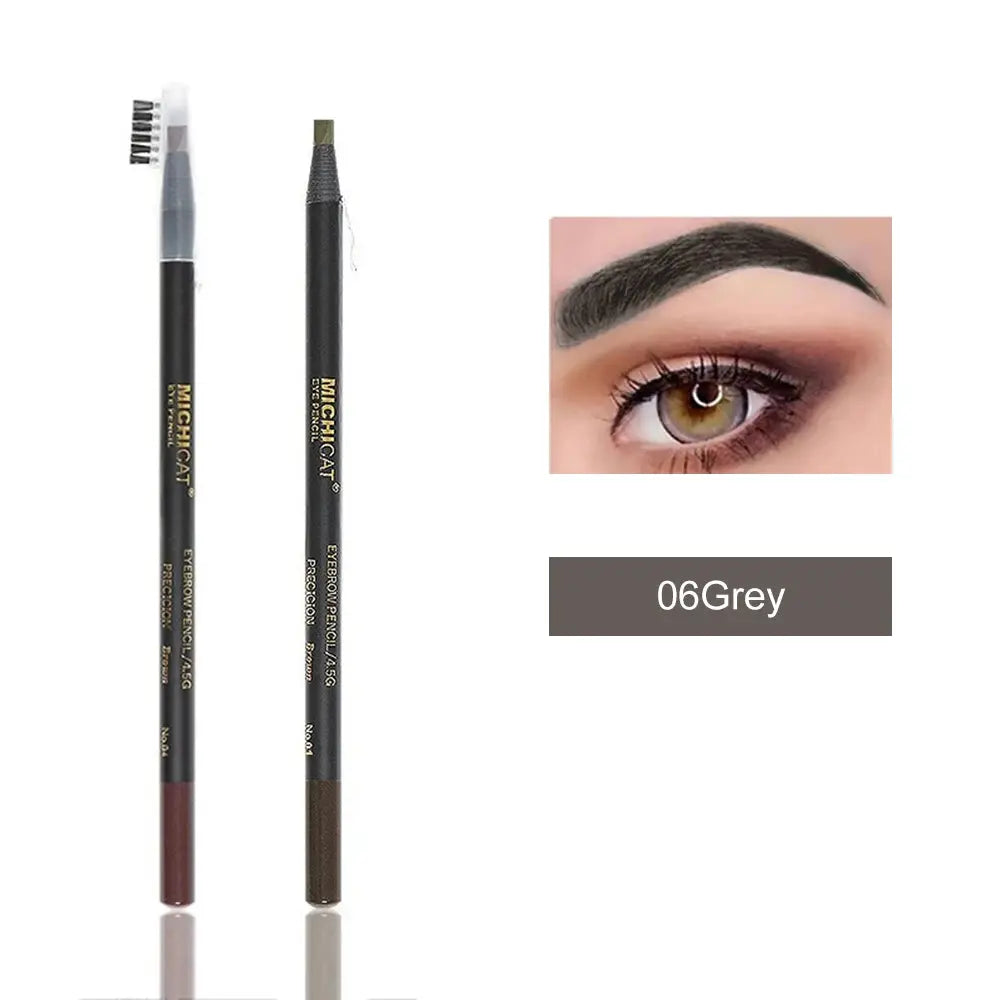 1PC Eyebrow Pencil Waterproof Microblading Eyebrow Pen Tint Tattoo Eyebrows Makeup 6 Colors Natural Long Lasting Eye Brow Pencil NICOO EYELASH BEAUTY Official Store