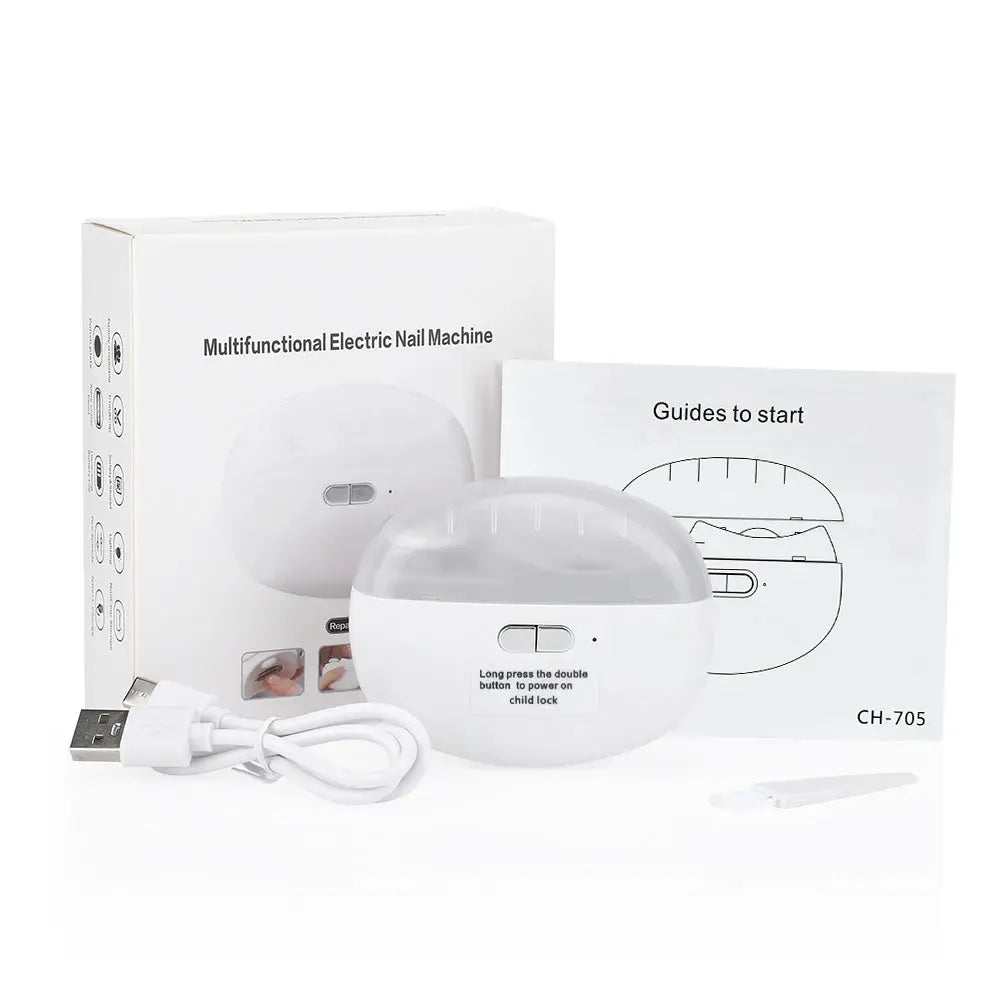 Electric Nail Clippers Automatic Anicure Trimmer With Light Adult Baby Fingernail Toe Scissors Pedicure Polishing Nails Cutter Ms.Dear Official Store