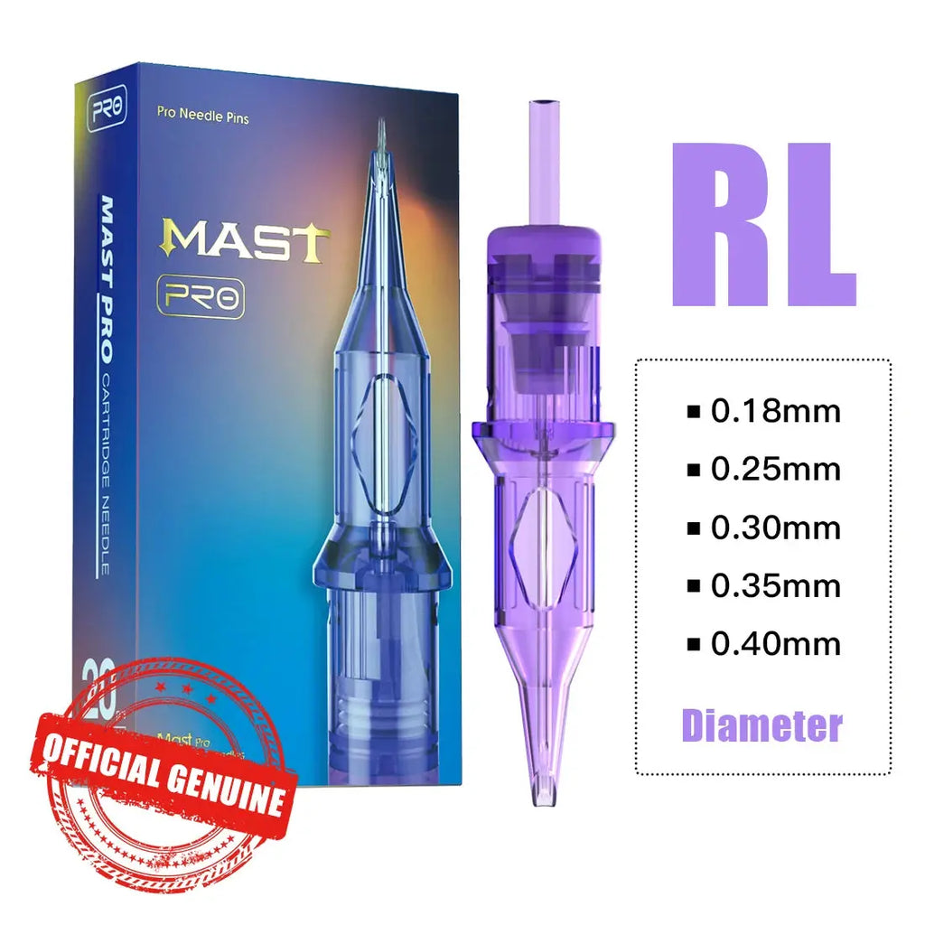 Mast Pro Tattoo Cartridge Needles RL Disposable Round Liner Universal Tattoo Cartridges 0.18/0.25/0.30/0.35/0.40mm Needles MAST TATTOO Official Store