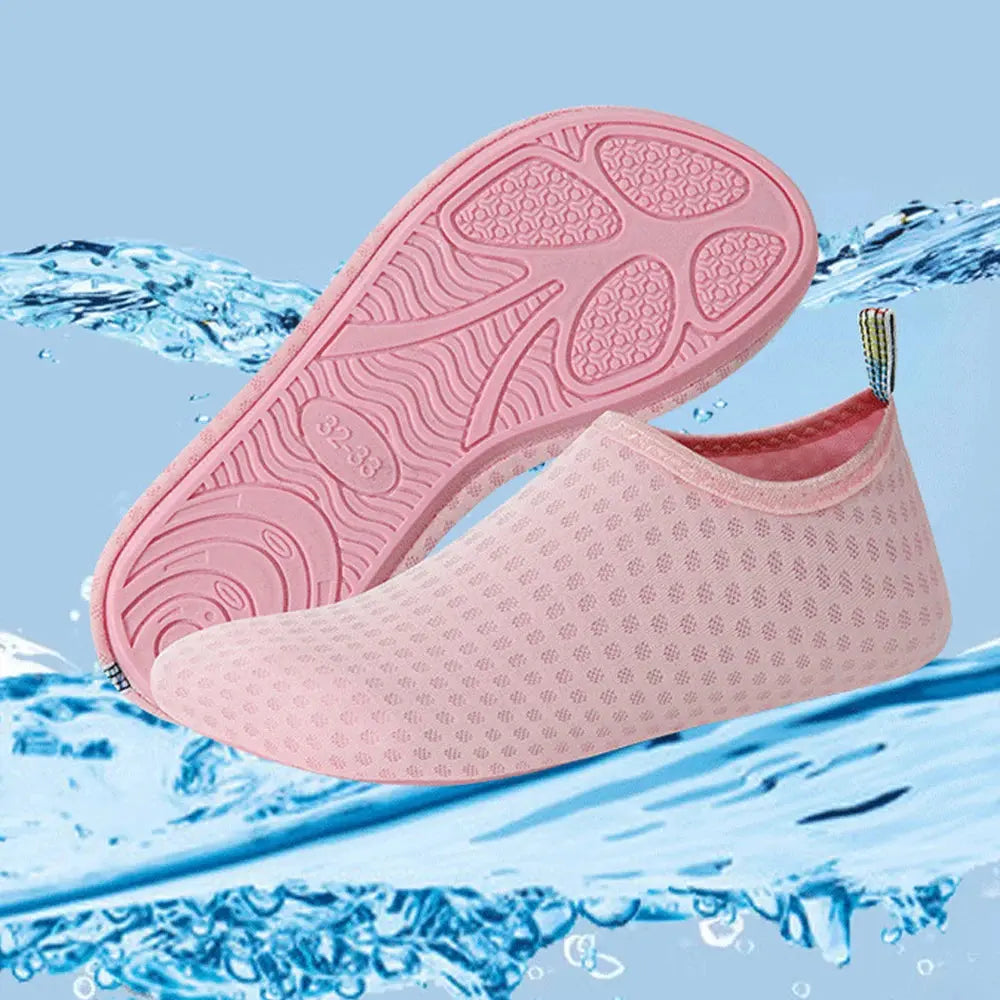 Water Shoes Rubber Sole Mesh Hole Quick Dry Diving Shoes Unisex Beach Swimming Diving Socks Non-Slip Seaside Surfing Adult Kids Sportwear Party Store