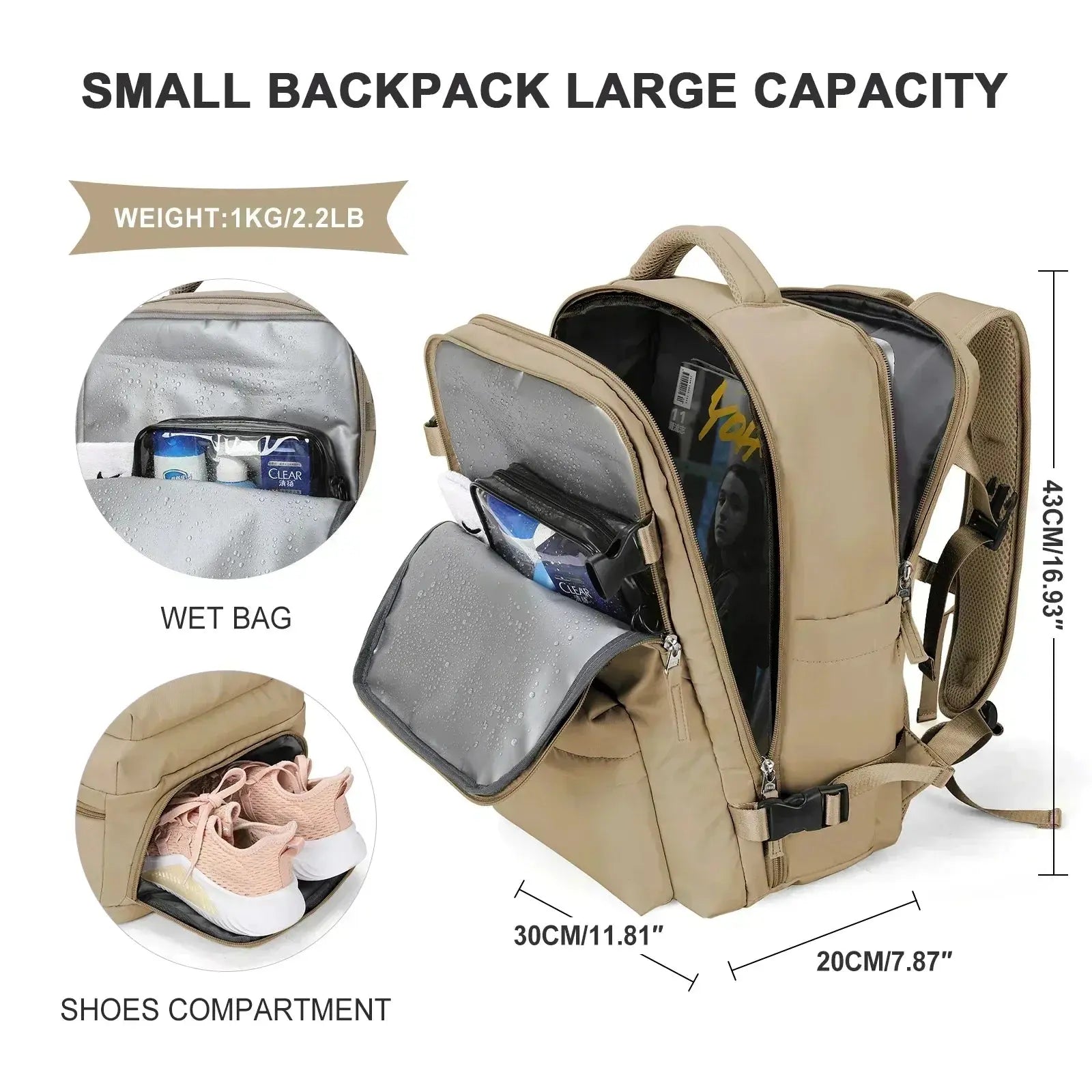 Backpack 40x30x20 Airplane, Cabin Hand Luggage Backpack, Laptop Backpack for Aeroplane Travel, School Backpack Europe boutique、 Store
