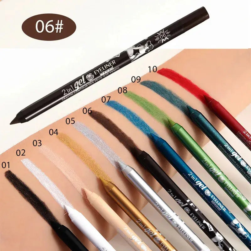 Waterproof Eyeliner Long Lasting Pencil Colourful Pigment Blue Black White Color Gel Eye Liner Pen Makeup Eye Beauty Cosmetics SXILOVE Makeup Store