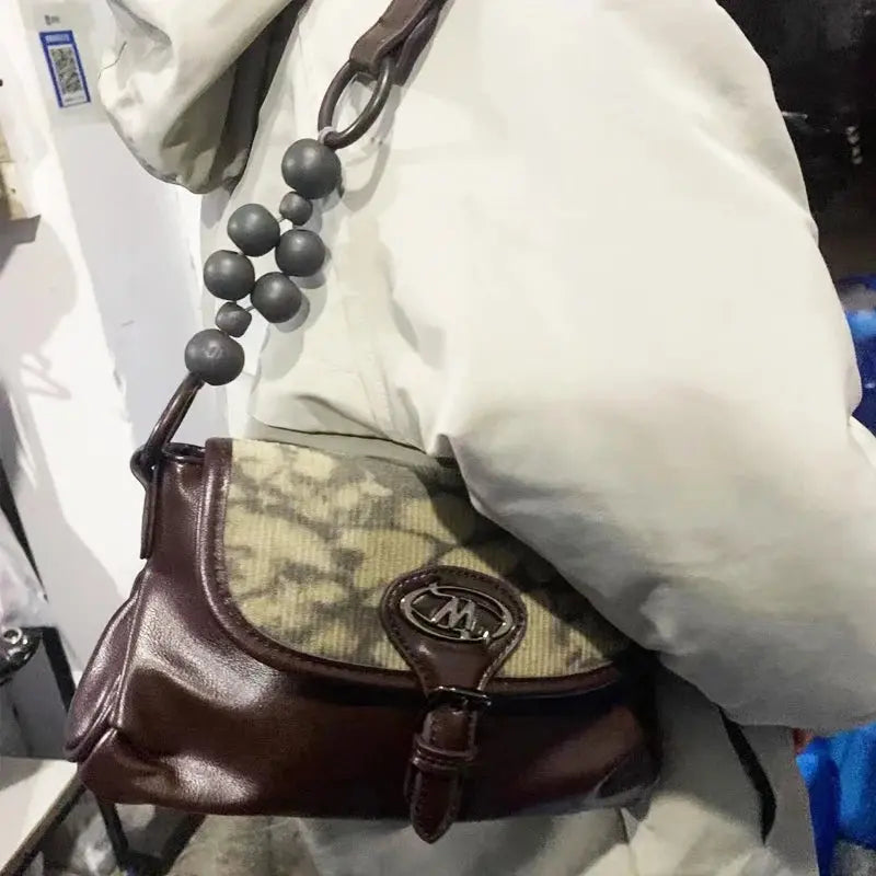 England Style Bags For Women Luxury Designer Handbags And Purses 2024 New In PU Beading Sequined Letter Small Underarm Shoulder Shop1102484333 Store