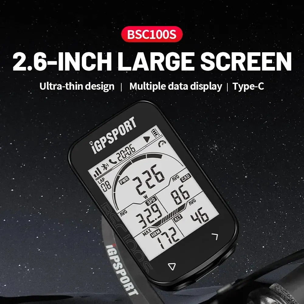 GPS Bike Computer IGPSPORT BSC100S Cycle Wireless Speedometer Bicycle Digital Stopwatch Cycling Odometer Cycling Computer IGPSPORT Cycling Store