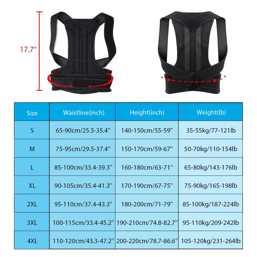 Back Brace Posture Corrector Belt for Women & Men Back Lumbar Support, Adjustable Shoulder Posture Support for Improve Scoliosis LH Better Choice Store