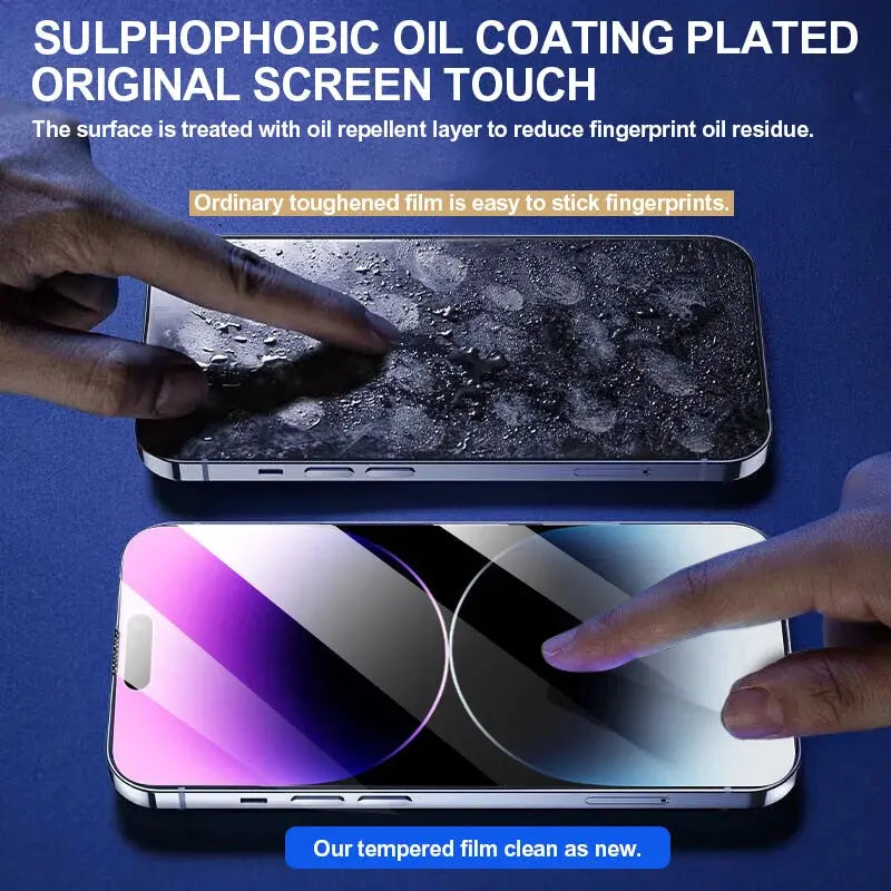 3Pcs Tempered Glass For iPhone 14 13 15 11 16 Pro Max Screen Protector for iPhone 15 Plus XR X XS Max 6 8 7 Plus SE 2020 Glass KENNAGE Official Store