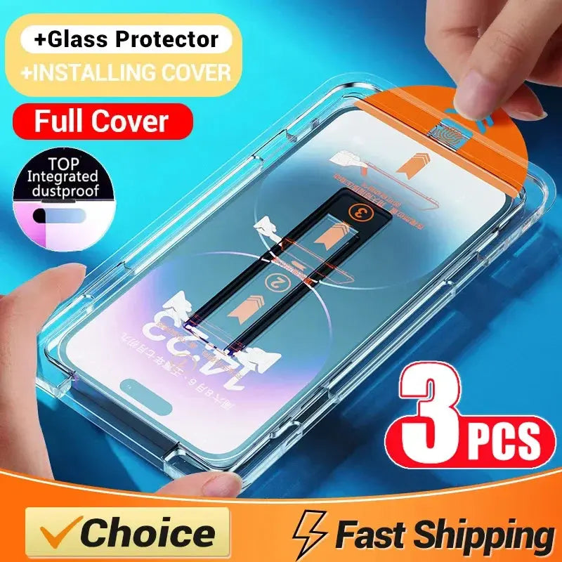 Oleophobic Coating Dust Free Easy Installation Screen Protector For iPhone 14 11 13 12 15 Pro Max Mini XS X XR 15 16 Plus Glass For i Phone Screen Protector Store