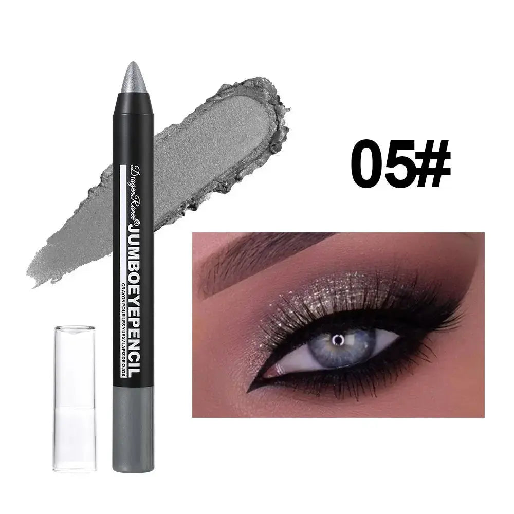 Smoky Dark Green Eyeshadow Pencil Stick Waterproof Pearlescent 12 Colors Metallic Glitter Eye Shadow Highlighter Pen Makeup Tool HMEINA Store