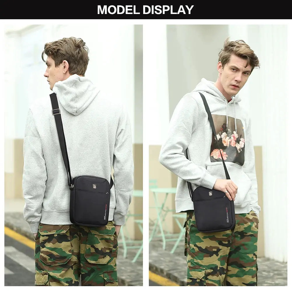 OIWAS Crossbody Bag Men's Pouch Small Man Bags Mini Single Shoulder Phone Messenger Bag Cross Body Wallet for Travel Work School Oiwas Official Store