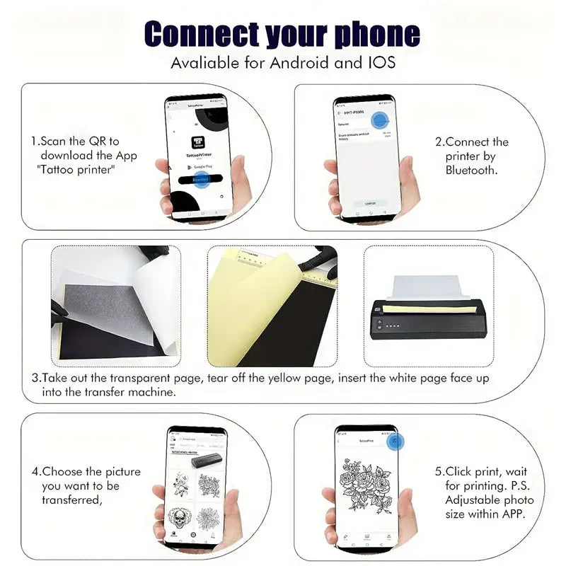 JC TATTOO A4 Size Tattoo Transfer Paper Tattoo Stencil Paper Copy Paper Thermal Paper for Tattoo Transfer Machine Accessorie JC Tattoo Supplies Store