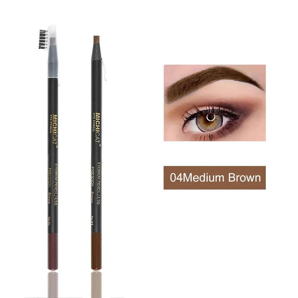 1PC Eyebrow Pencil Waterproof Microblading Eyebrow Pen Tint Tattoo Eyebrows Makeup 6 Colors Natural Long Lasting Eye Brow Pencil NICOO EYELASH BEAUTY Official Store