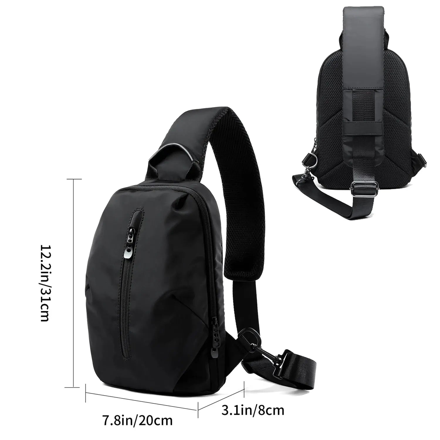 MOYYI Simple Fashion Waterproof Nylon Man Sling Bag Best Lightweight Crossbody Chest Bag Women Sport Travel One Shoulder Bag MOYYI Official Store