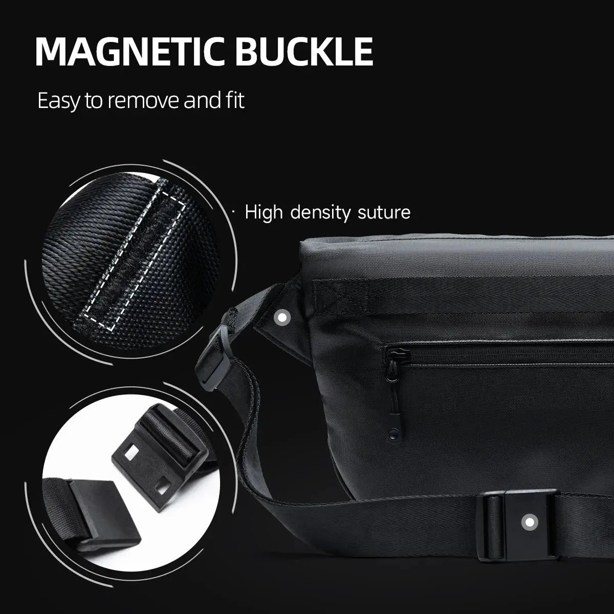 Ins Korean Style Men Waterproof Magnetic Buckle Crossbody Messenger Bag Daily Outdoor Travel Cycling iPad Camera Shoulder Bag MATE ELAN Official Store
