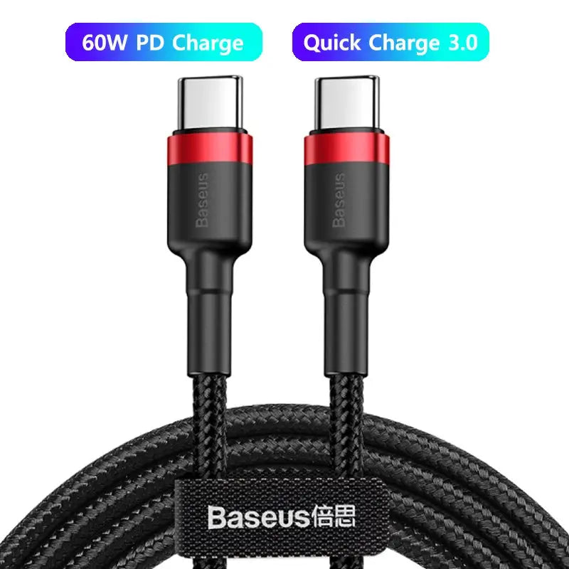 Baseus 100W/5A USB C To USB Type C Cable For iPhone 16 15 PD Fast Charging Charger Cord For Macbook Samsung Xiaomi Type-C Cable BASEUS Flagship Store