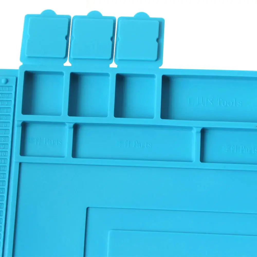 Soldering Station Mat Silicone Work Mat Heat Resistant 932°F Anti-Static Magnetic Mat for Electronic Phone Laptop Watch Repair Dikkamon Store