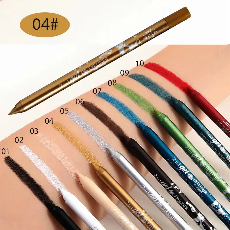 Waterproof Eyeliner Long Lasting Pencil Colourful Pigment Blue Black White Color Gel Eye Liner Pen Makeup Eye Beauty Cosmetics SXILOVE Makeup Store