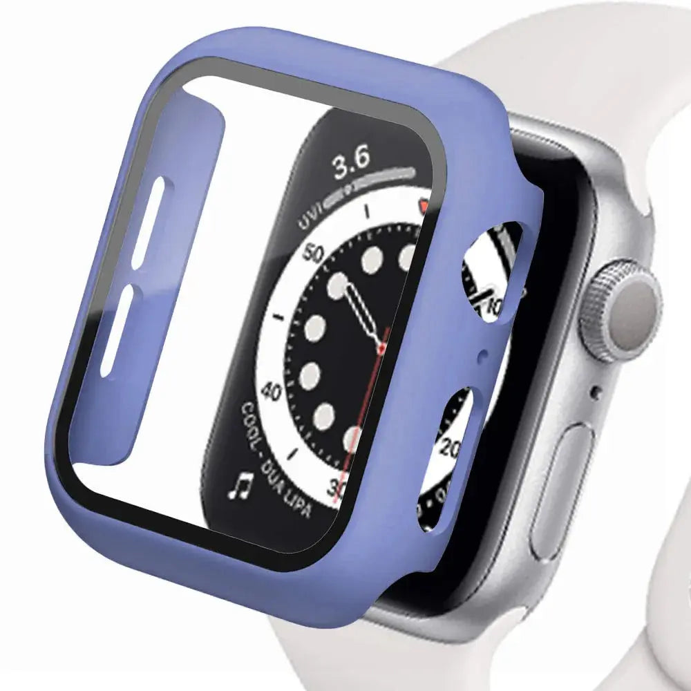 Tempered Glass+cover For Apple Watch Accessories 45mm 41mm 44mm 40mm 42mm Screen Protector Apple watch Case serie 9 4 5 6 SE 7 8 IWatch Bands Store