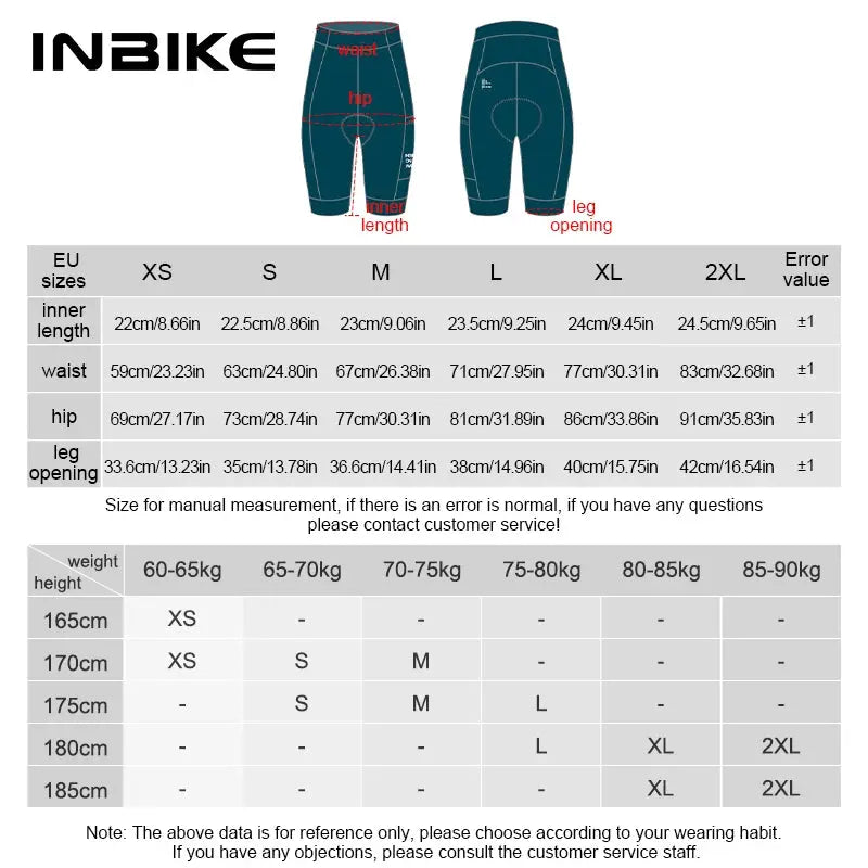 INBIKE Pro Summer Men's Cycling Shorts Bicycle Pants Shock-absorbing Cycling Clothing Mountain Road Bike Tousers With pocket oTC. Store