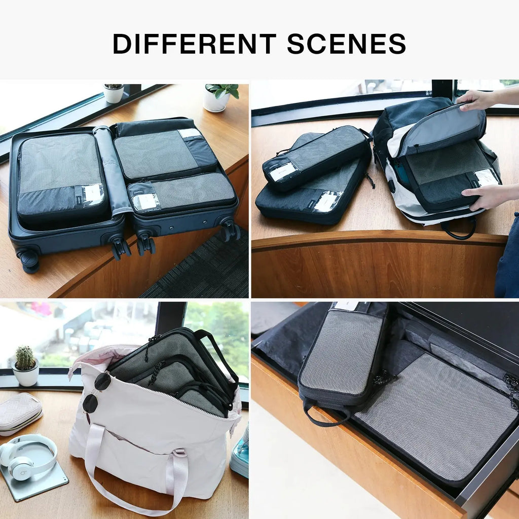 2-6 PCS Compression Packing Cubes BAGSMART Men Travel Expandable Luggage Organizer Carry on Luggage Packing Organizers for Women BAGSMART Official Store