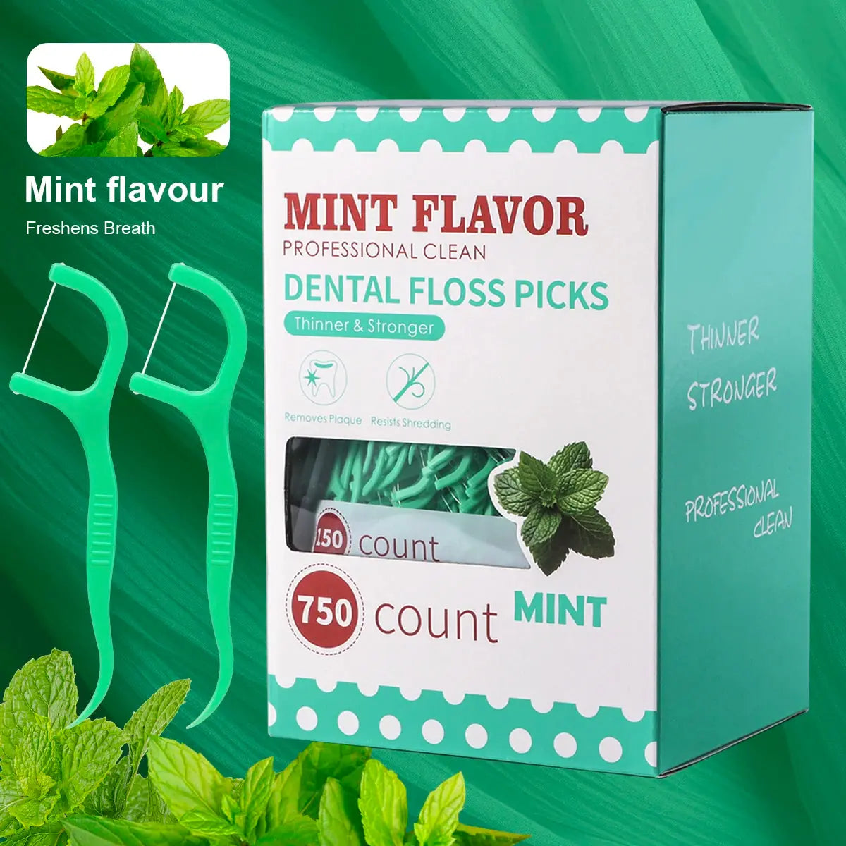 Mint dental floss stick - home portable disposable care dental floss stick - oral care - deep cleaning - interdental cleaning pr Shop1102814628 Store