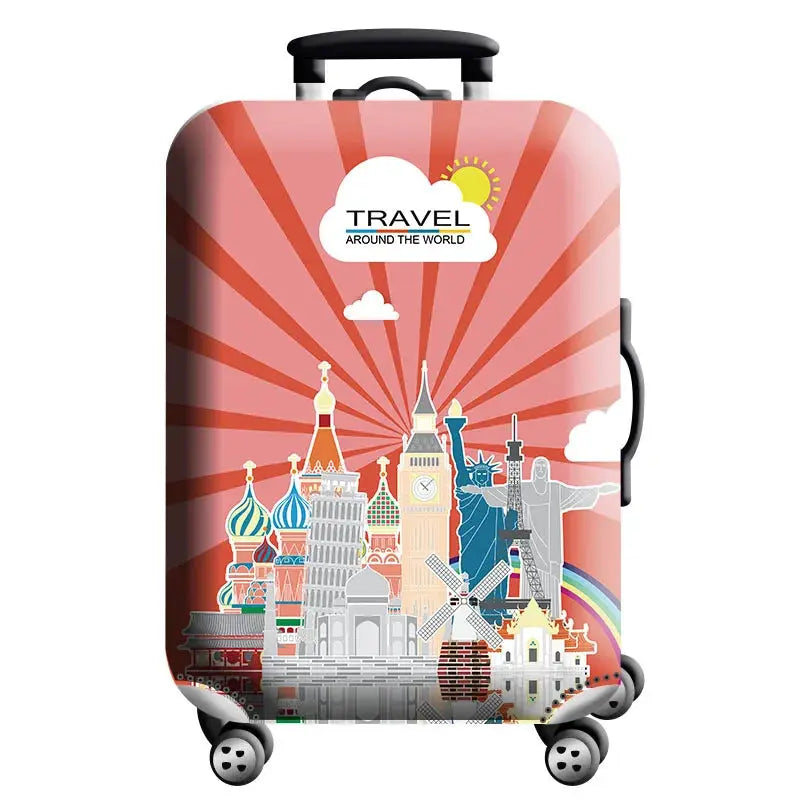 Luggage Cover Stretch Fabric Suitcase Protector Baggage Dust Case Cover Suitable for18-32 Inch Suitcase Case Travel Organizer QUEENSHOW Bag Store