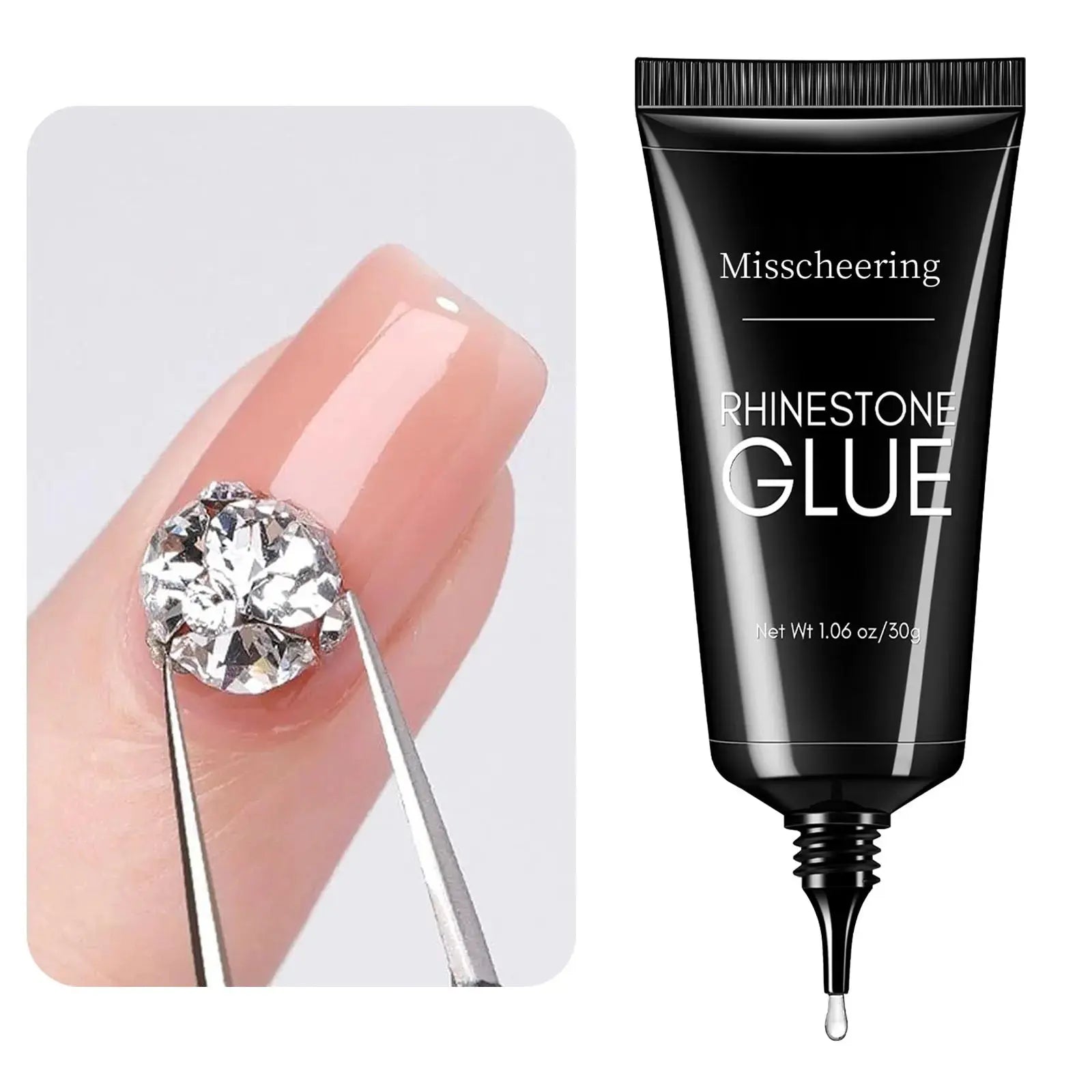 30g Nail Rhinestone Glue for Nails Super Strong Gel Nail Glue for Nail Charm 3D Nails Bling Gel Decoration Gem Nail Art Diamonds Misscheering Official Store
