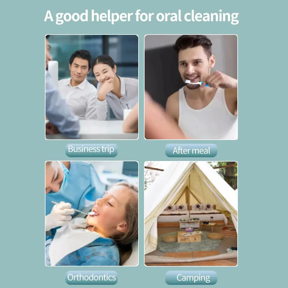 Travel Toothbrush Outdoor Camping Portable Folding Small Tooth Brush Traveling Toothbrushes for Adults Teeth Brushes Kingubznis Choice Store
