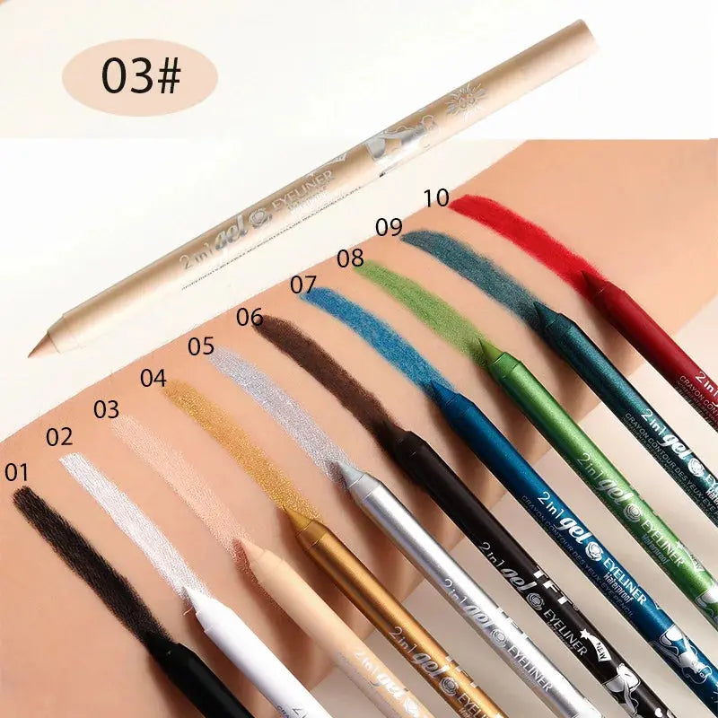 Waterproof Eyeliner Long Lasting Pencil Colourful Pigment Blue Black White Color Gel Eye Liner Pen Makeup Eye Beauty Cosmetics SXILOVE Makeup Store