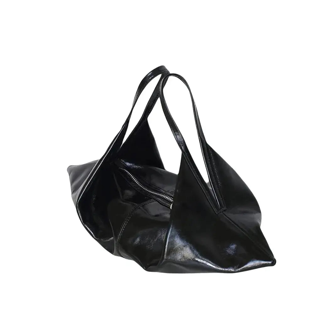 Soft Leather Croissant Crossbody Bag Commuting Vintage Lazy Style Shoulder Bag Korean Style Hobos Oil Wax Leather Handbag Travel LayLa Bag Store