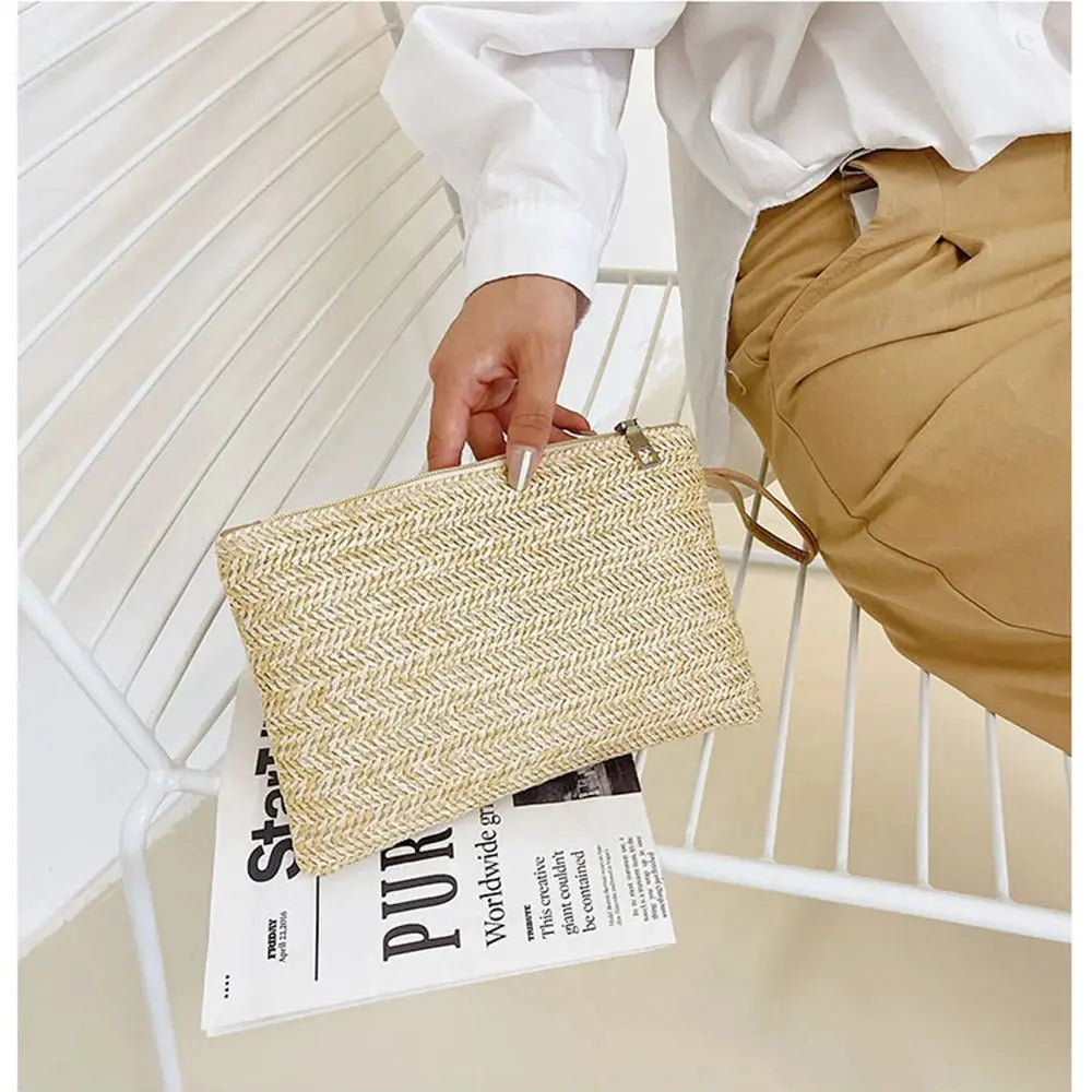 Straw Clutch Purses For Women New Summer Beach Handbags Wedding Envelope Wallet Simple Casual Shopping Bag Coin Purse 2022 Shop5881292 Store