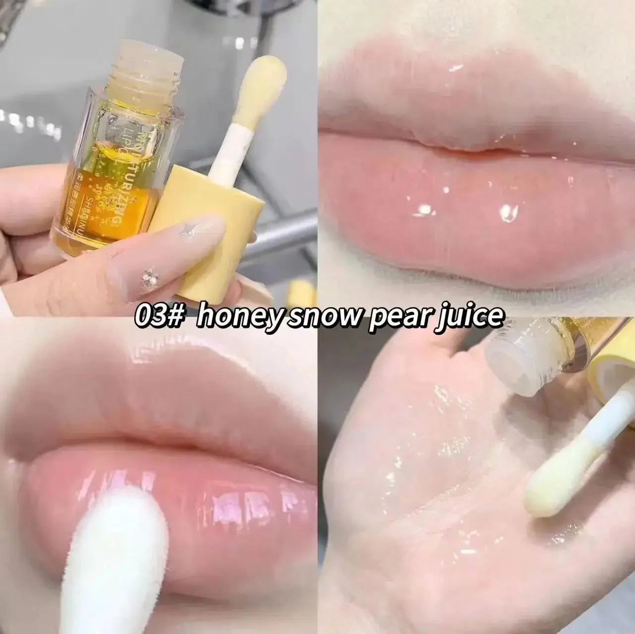 Water Light Lip Gloss Moisturizer Transparent Jelly Mirror Fruit Crystal Lip Oil Clear Hydrating Plumping Korean Lip Care Makeup HMEINA Store
