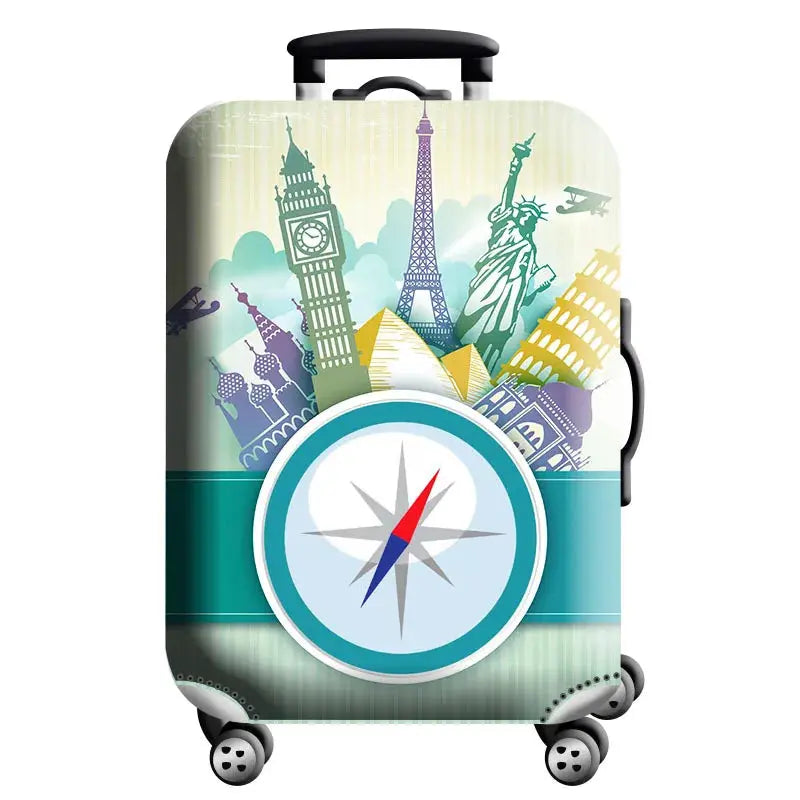 Luggage Cover Stretch Fabric Suitcase Protector Baggage Dust Case Cover Suitable for18-32 Inch Suitcase Case Travel Organizer QUEENSHOW Bag Store