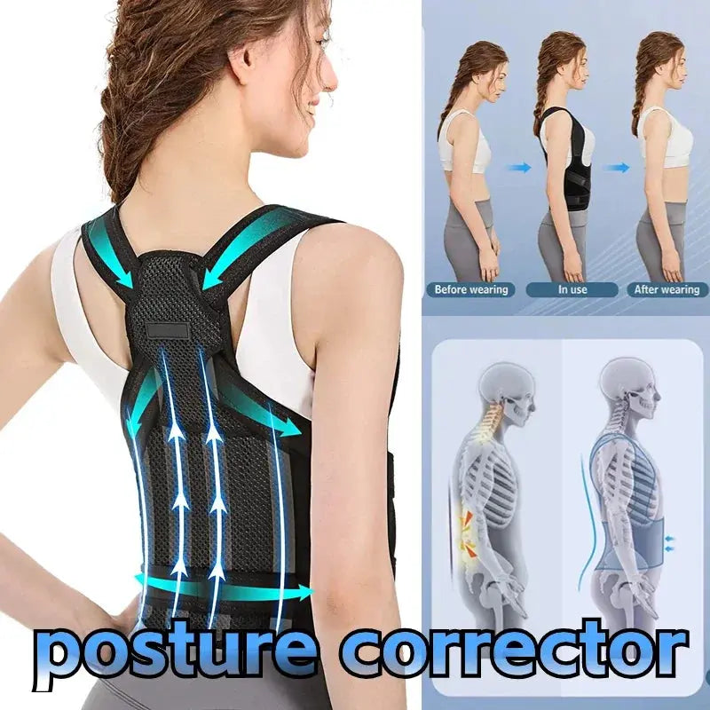 Posture Corrector Back Orthopedic Straps for Men and Women Fully Adjustable Spinal Brace Comfortable Effective Upper Back Brace Vaiquela Wholesale Store