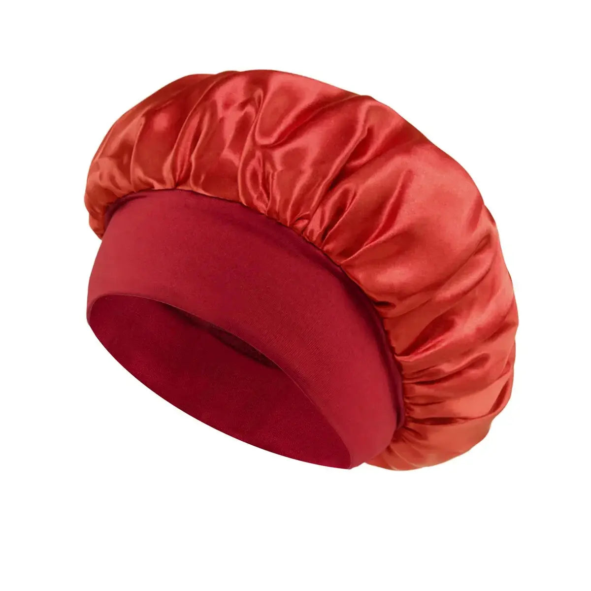 Women Satin Bonnet Hair Bonnet for Sleeping Hair Care Silk Bonnets Solid Wide-brimmed Sleeping Hat with Elastic Soft Band Aexfer Store