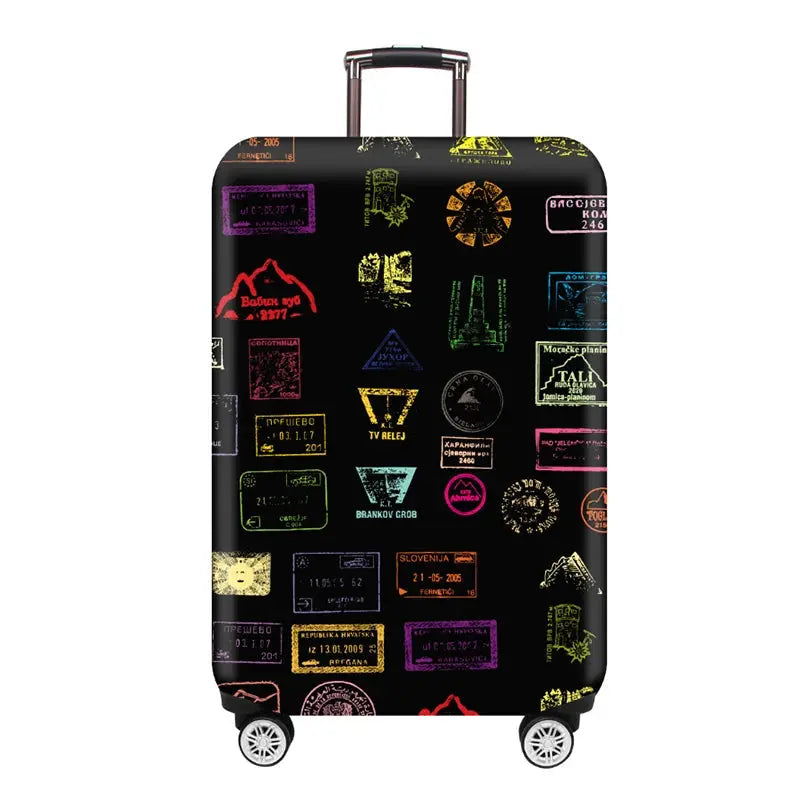 Luggage Cover Stretch Fabric Suitcase Protector Baggage Dust Case Cover Suitable for18-32 Inch Suitcase Case Travel Organizer QUEENSHOW Bag Store