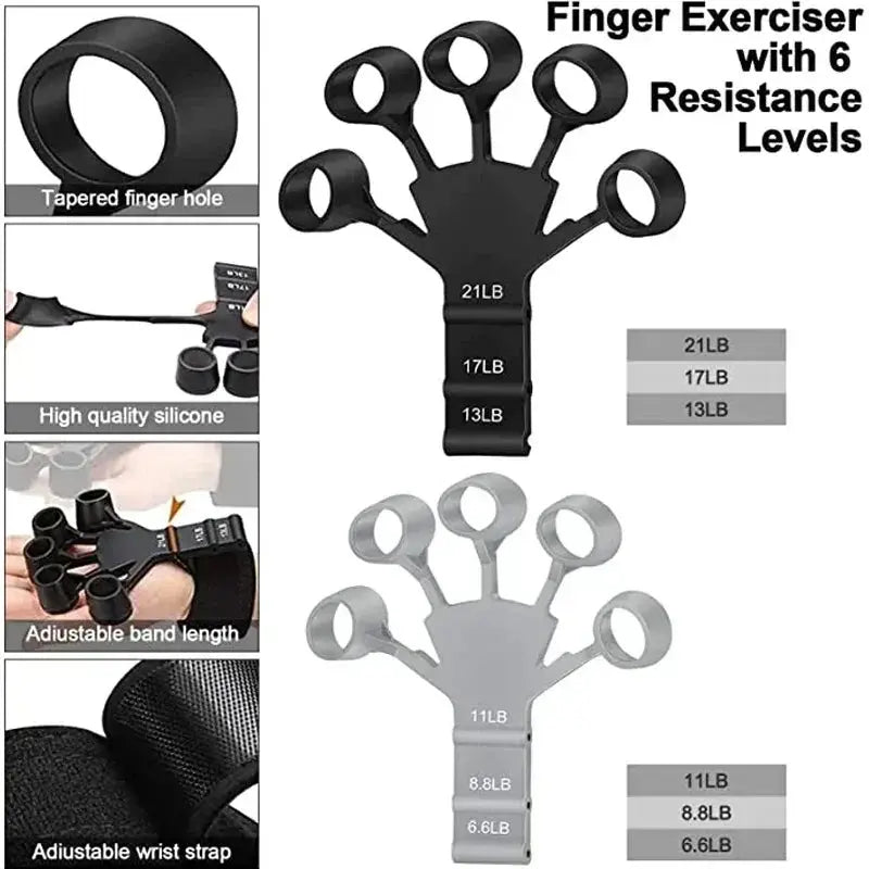 Hand Grip Strengthener Physical Tools Guitar Finger Trainer Training and Exercise Gym 6th Level Resistance Gripster Expander LXLX Store